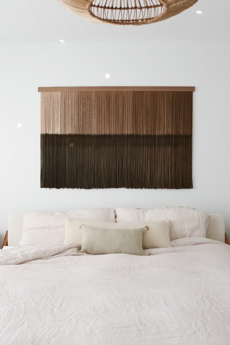 Dip dyed Tapestry | Yarn Art | Fiber Art Wall Hanging | Tapestry Decor | Wall Hanging | Ombre